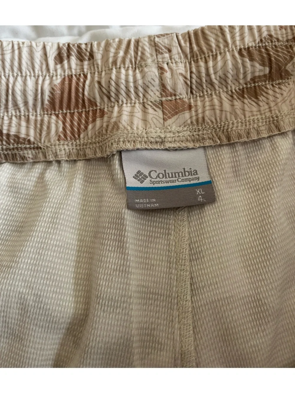Columbia Women's Tan Camo Athletic Shorts